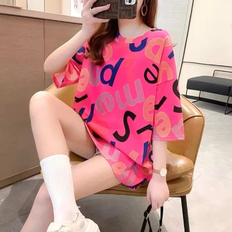 T恤宽松轻职风短袖中国风韩版重工显瘦大版夏季休闲半袖小众大码