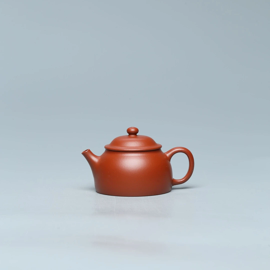 JTT16【范家壶庄】潘颖 笠帽（1） 朱泥 100cc 紫砂壶 青墨