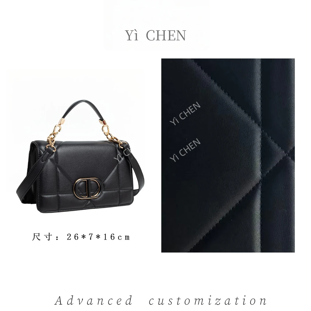 【Yì CHEN】QYX-98078-黑色 简约时尚女士新款轻奢单肩斜跨包