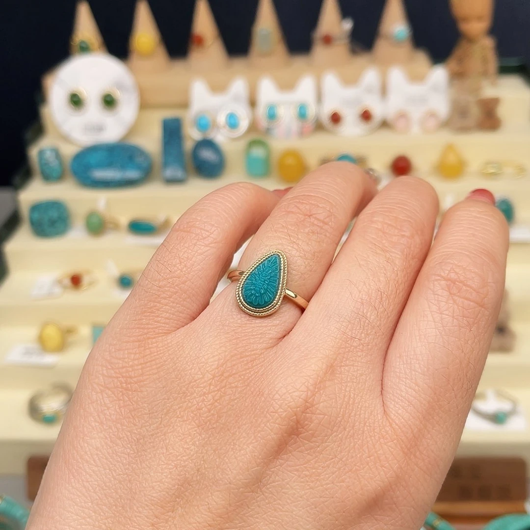 绿松石戒指合金女戒