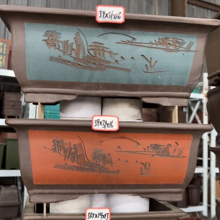 紫砂花盆100-3。