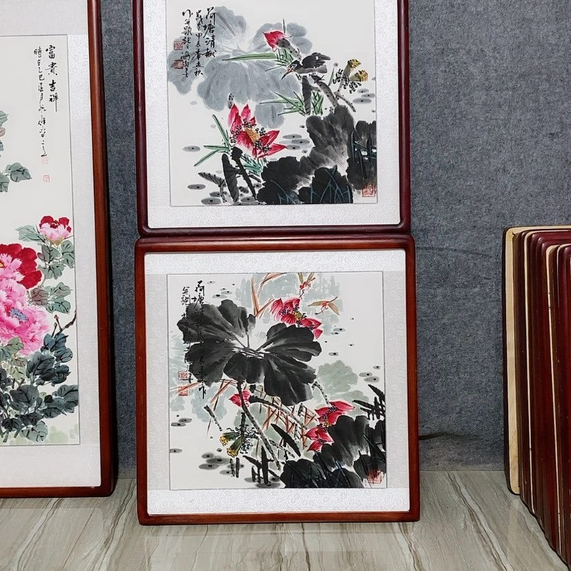 【闪购商品】国画书画作品带框65×65厘米