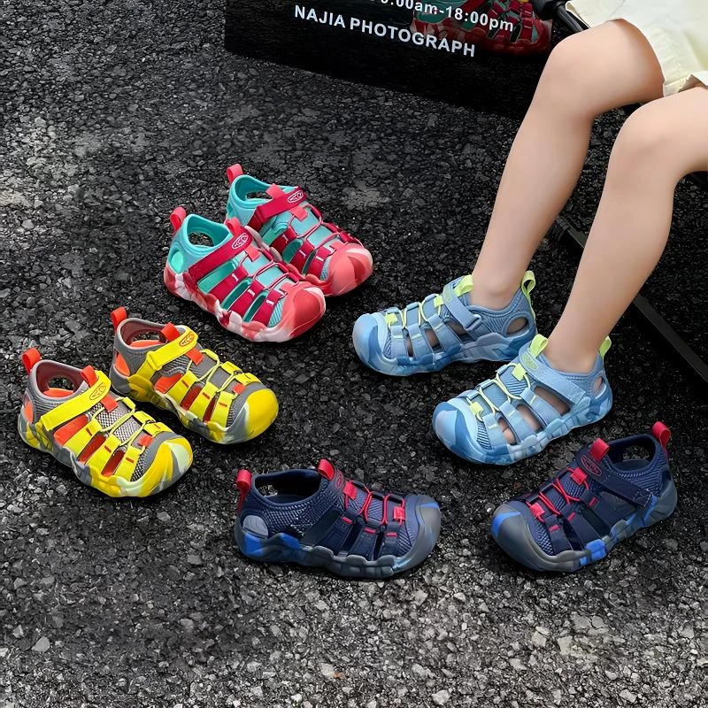 2025夏新款儿童超轻包头凉鞋凉鞋女孩户外溯溪鞋时尚防滑沙滩鞋