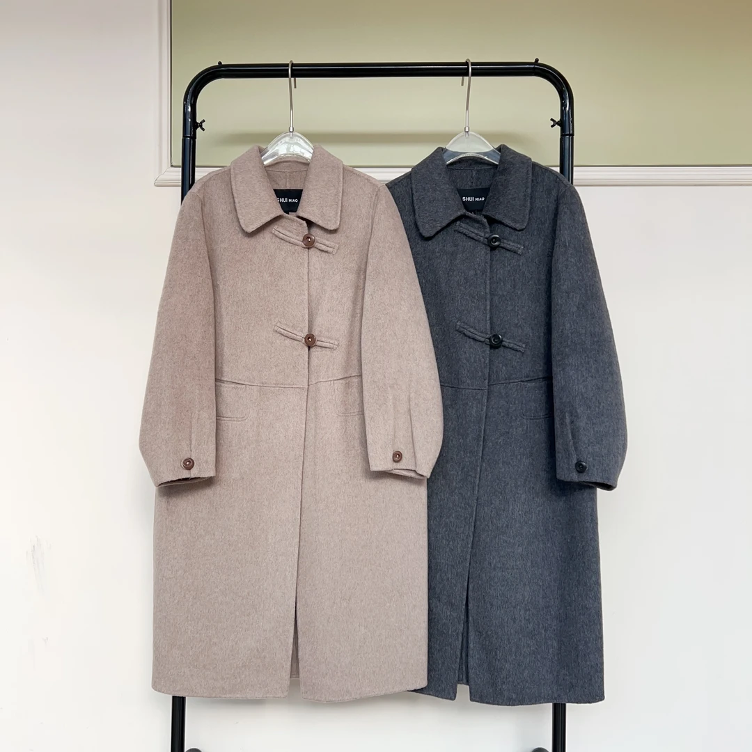 水淼25秋冬新款1742-休闲保暖-翻领双面呢