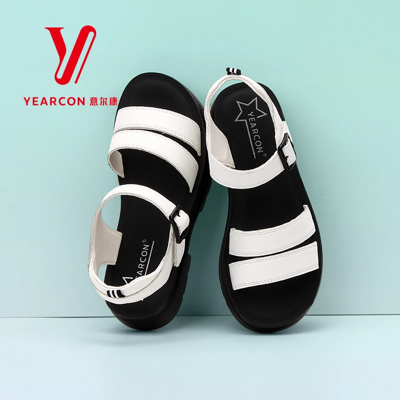 意尔康女鞋凉鞋沙滩鞋镂空厚底时尚休闲百搭夏季轻便09631Y