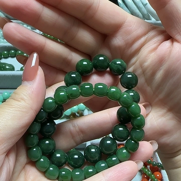 和田玉（碧玉）未镶嵌手串