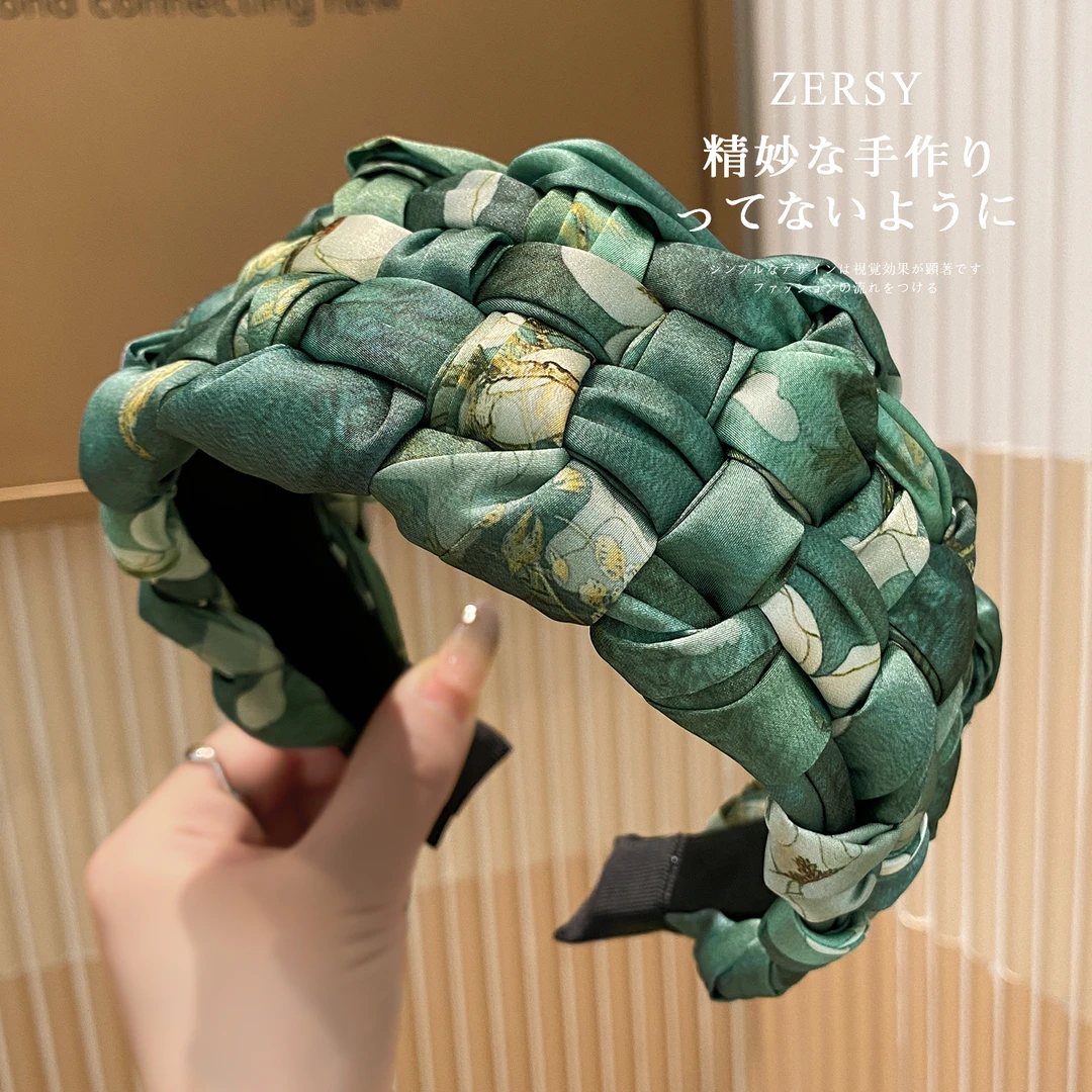 新款气质宽边编织发箍高颅顶显脸小头箍高级感百搭发卡发饰女头饰