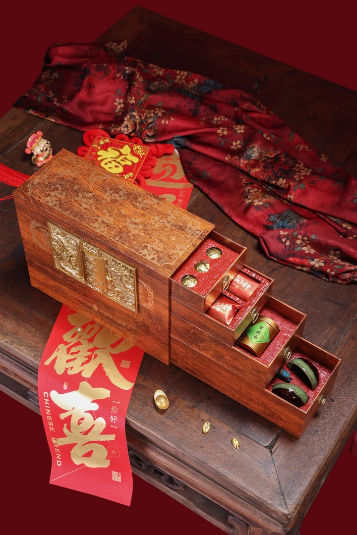 【天尊龙品】9打茗茶+一壶四杯茶具礼盒装200g