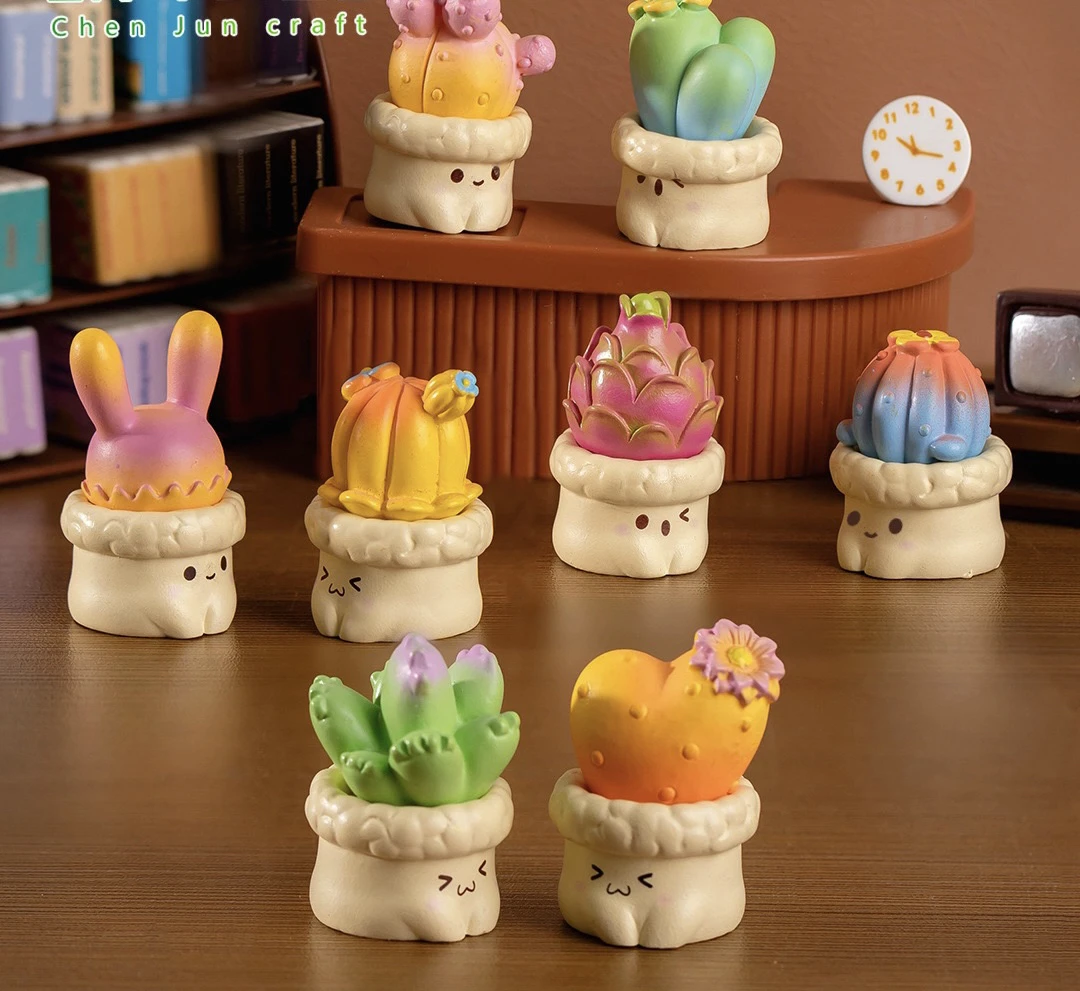 【九宫格】可爱仿真创意网红多肉仙人掌摆件