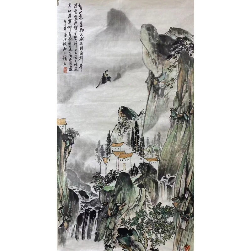 F04 当代《山水》朱修立 89x48 纸本镜片