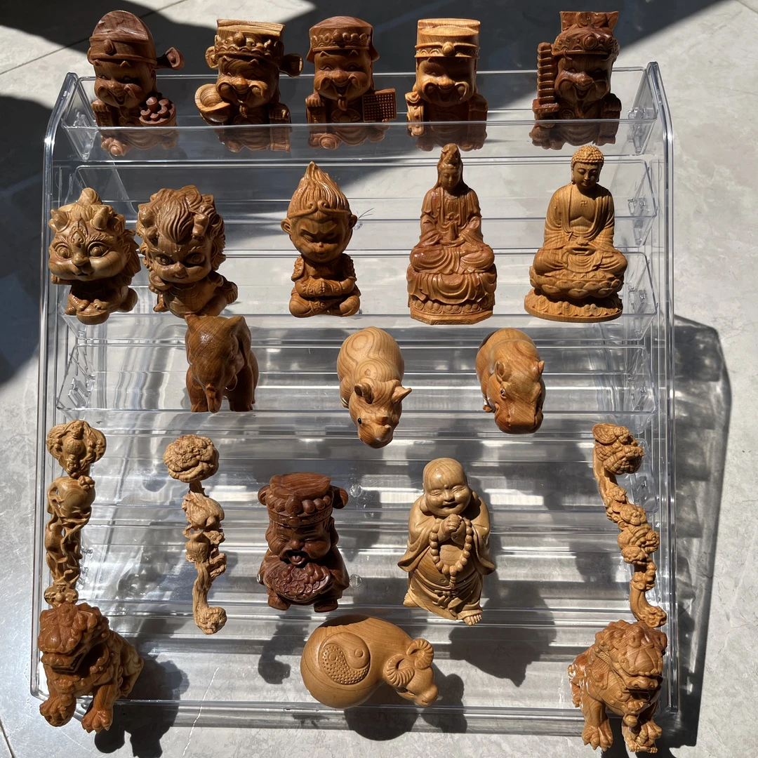 一物一拍 木雕小摆件工艺品创意实木手把件雕刻文玩