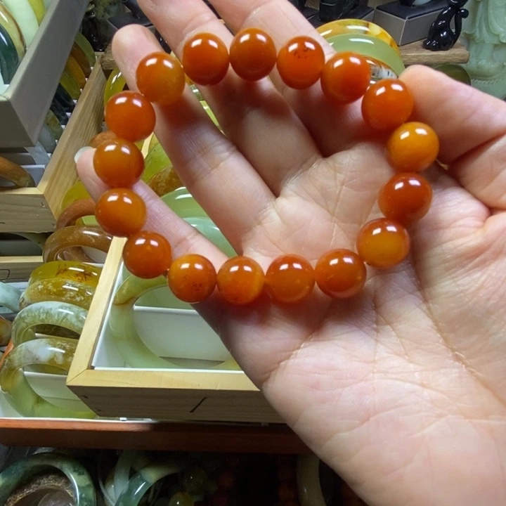 萍***姐蛇纹石玉未镶嵌手镯