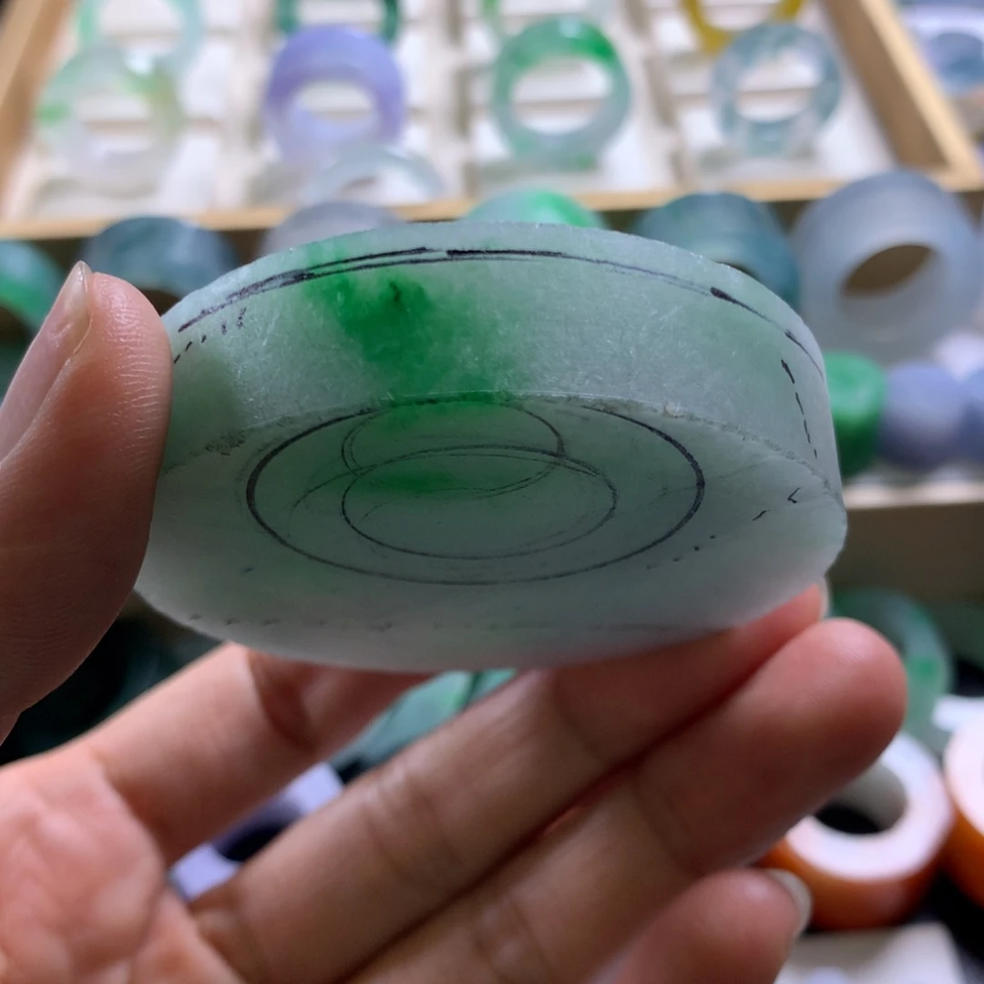 -***-定制翡翠翡翠戒指未镶嵌翡翠戒指