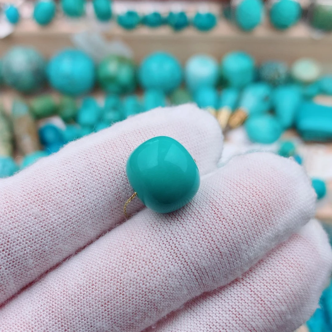 绿松石未镶嵌精品绿松石12.8m m