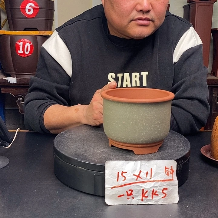 紫砂花盆货号一只KK5