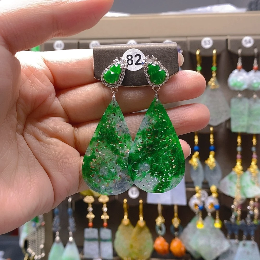 未镶嵌翡翠耳饰翡翠