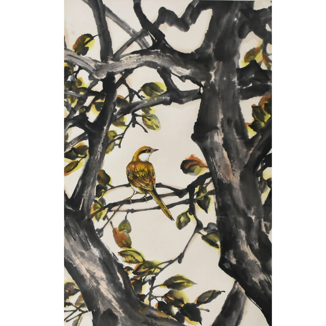 HM5160 花鸟 102×51cm 纸本立轴 4.7平尺