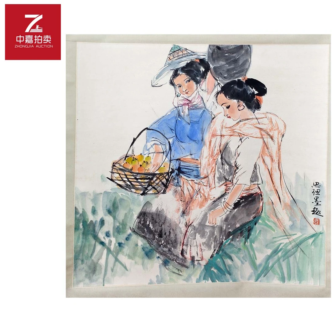 1-Z0010周思聪绘画立轴67x64