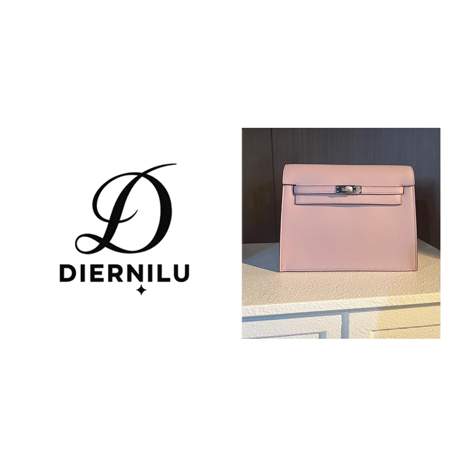 【晚晚真皮高定】23CM原创高定真皮-梦幻紫银扣跳舞包-J035