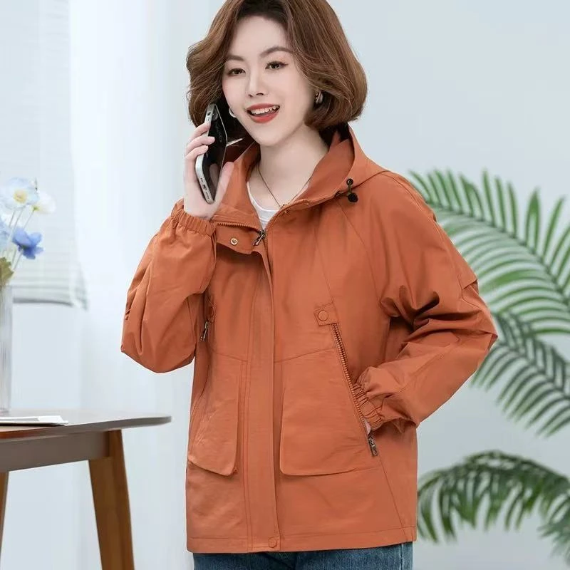 2025新款洋气防风百搭时尚休闲韩版减龄短款连帽宽松派克服外套
