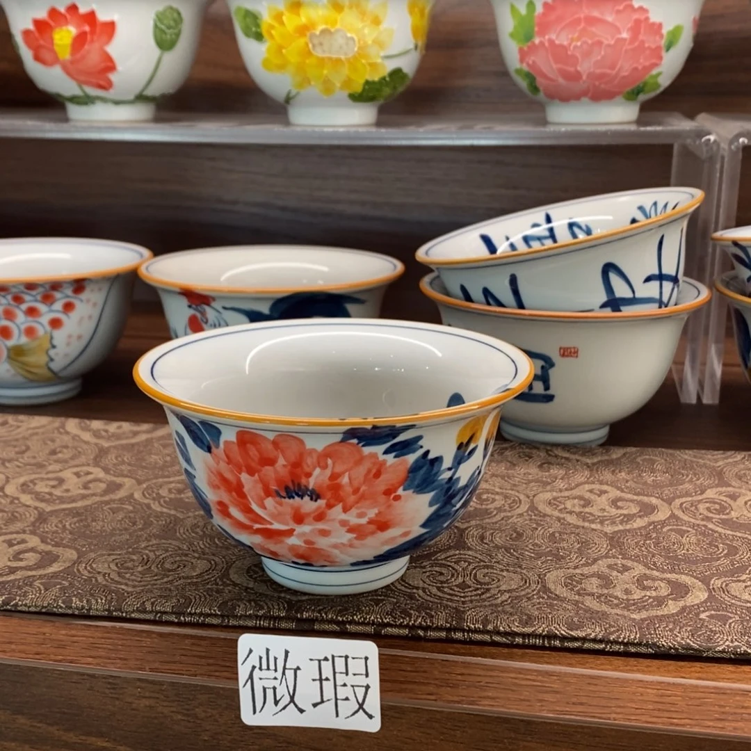 釉下彩老陶泥手工绘制