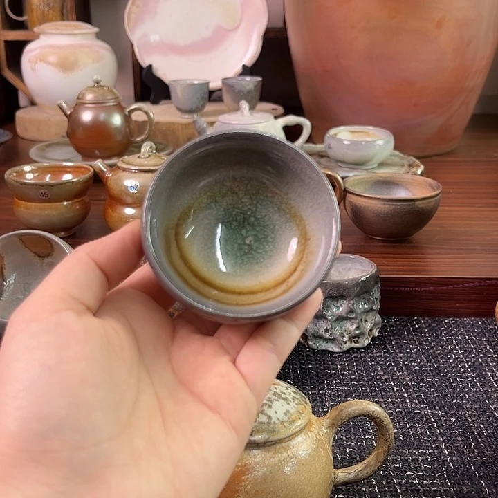 柴烧中白泥窑宝主人杯