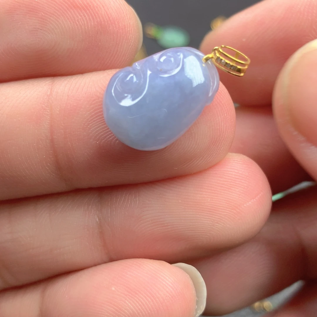 【闪购商品】颈饰18K金镶嵌翡翠翡翠