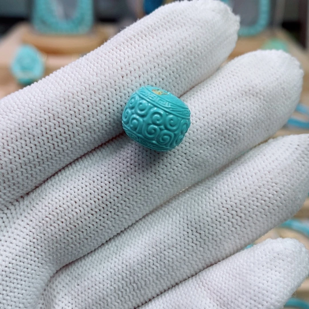 绿松石未镶嵌珠宝奇石13.6mm