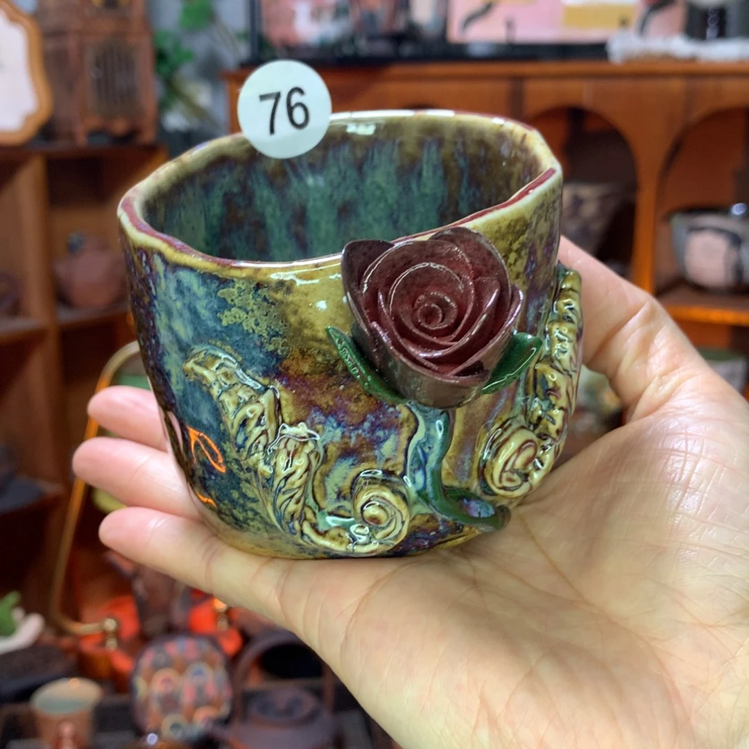 陶瓷折扣·洛可可玫瑰杯
