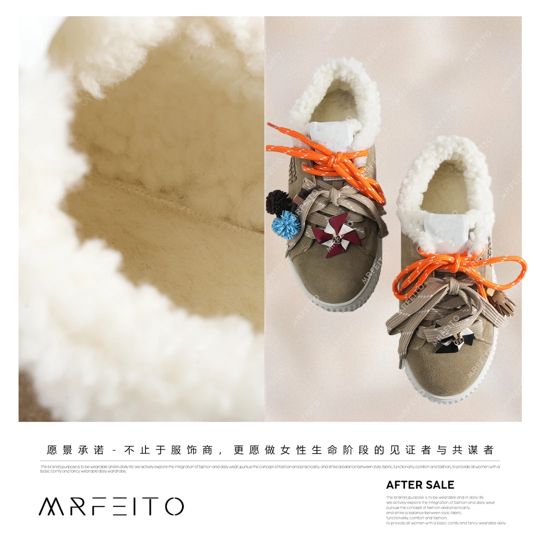 【厚底饼干鞋】miu系羊羔毛5cm真皮手厚底鞋H1XI02D35447