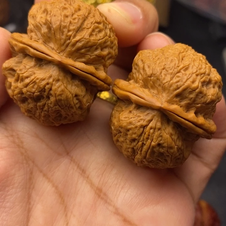 文玩核桃把件40尺饕餮金蟾