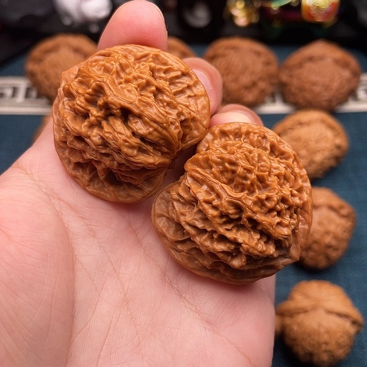 把件文玩核桃全品无修盘龙纹38