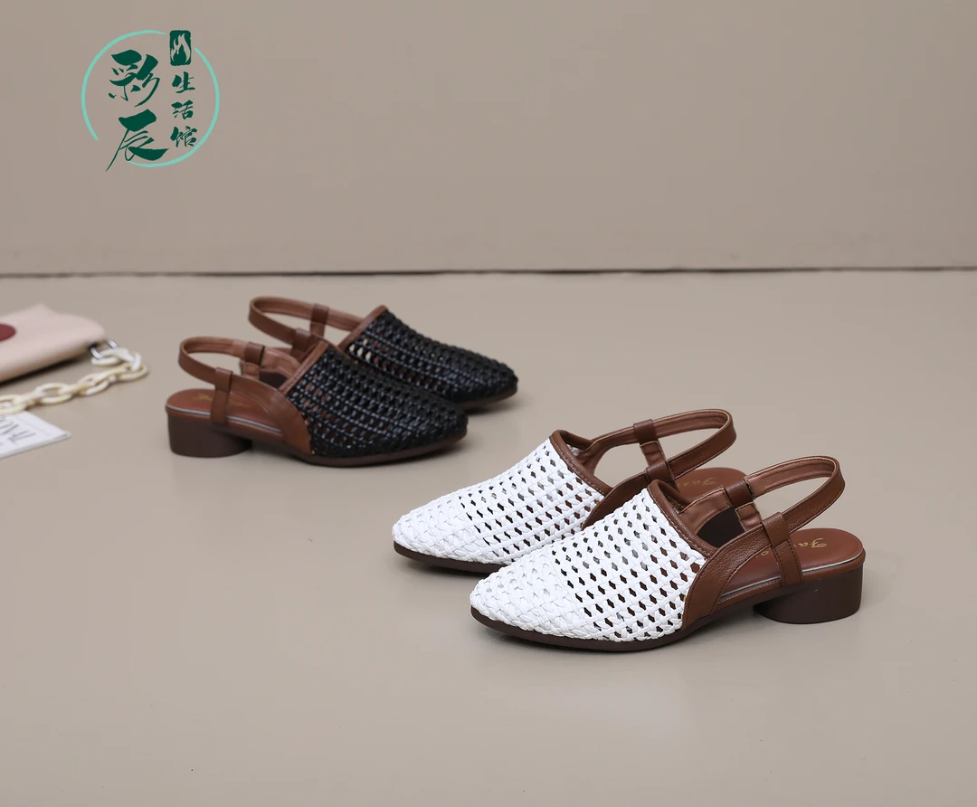 夏季新款女凉鞋镂空手工编制女凉鞋休闲罗马风软底时尚百搭802