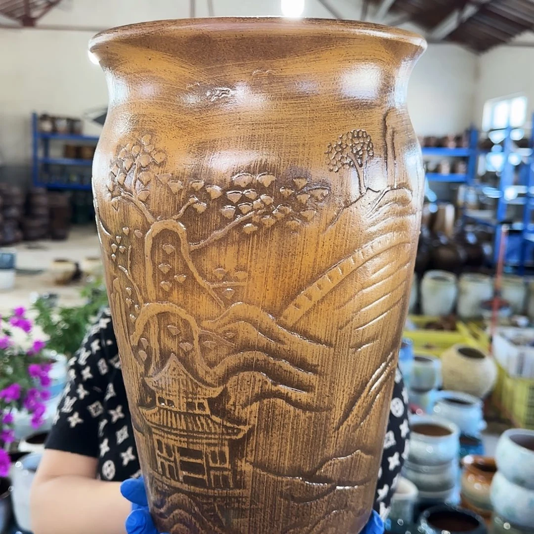 紫砂花盆高30口20