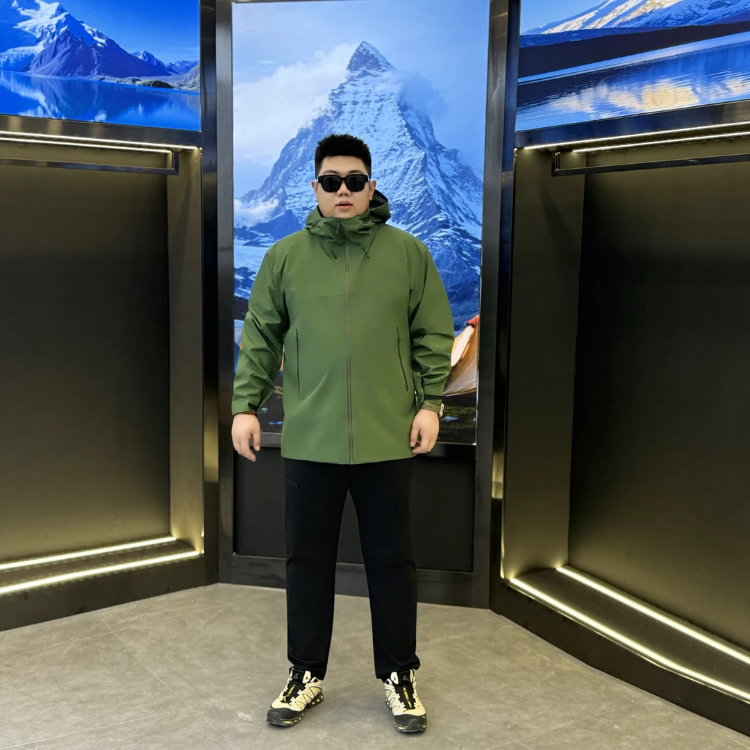 大码男装 秋季新款 冲锋衣SL25休闲时尚百搭