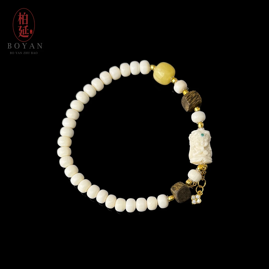 【女财神】猛犸牙手工扎基手串时尚百搭沉沉单圈女款经典款XS0552