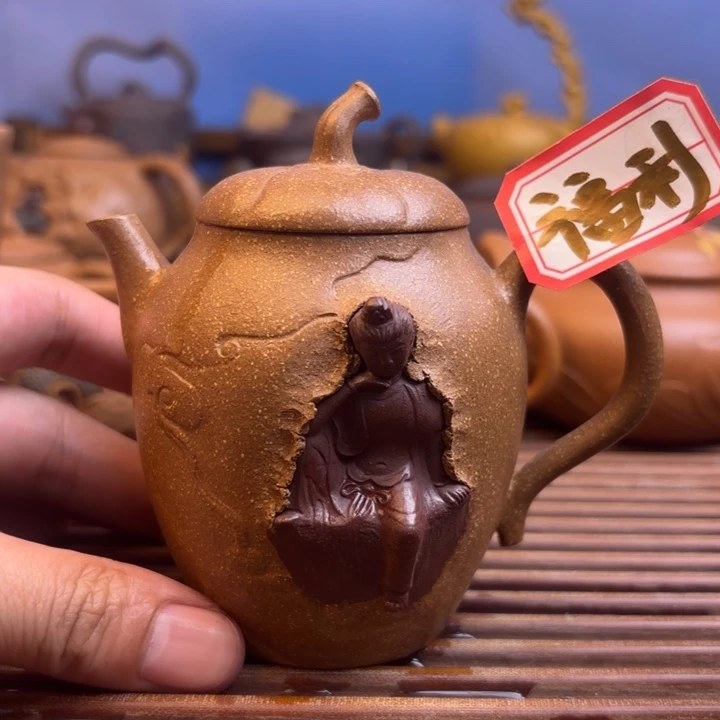 茶壶紫砂水月观音老段泥原矿170c