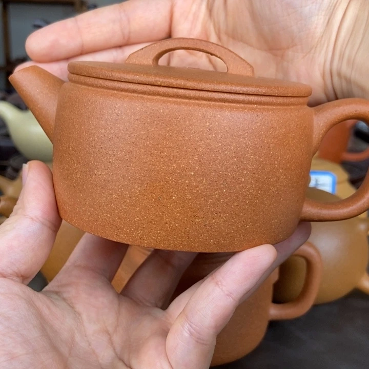 茶壶紫砂黄段粗砂大口汉瓦壶