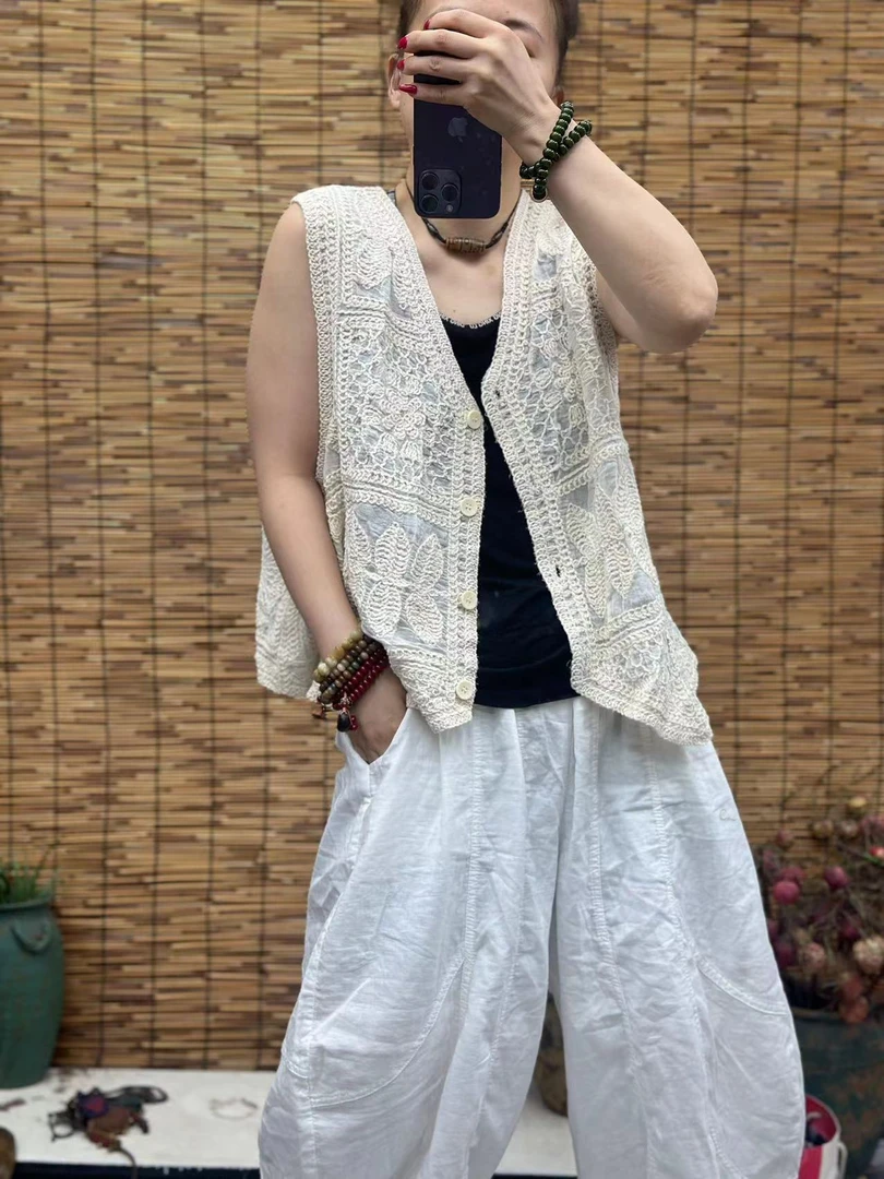 HY    勾花净色小马夹