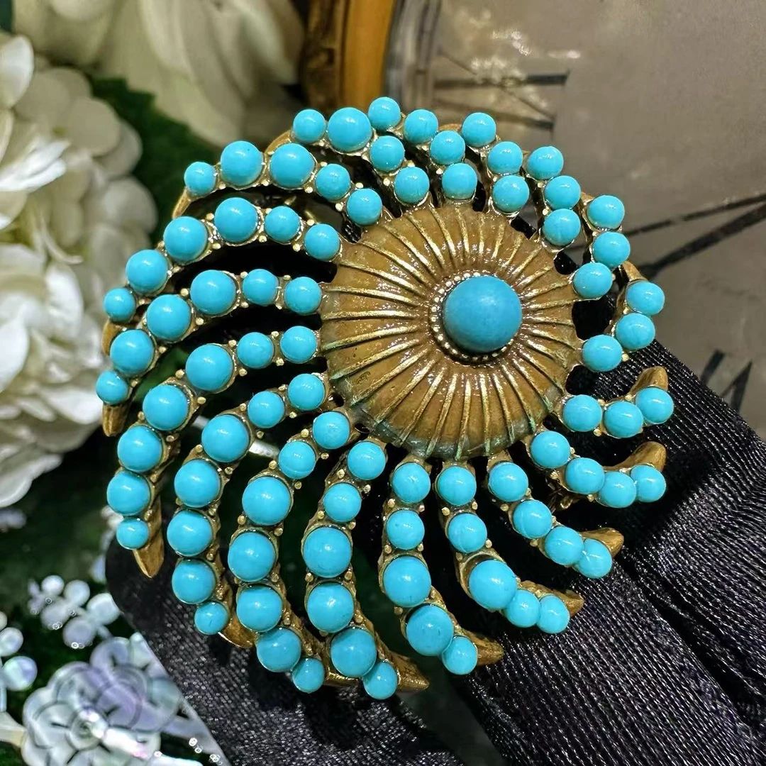 铜合金胸针 【螺旋木公】A068 中古vintage 轻奢时尚复古中古胸针