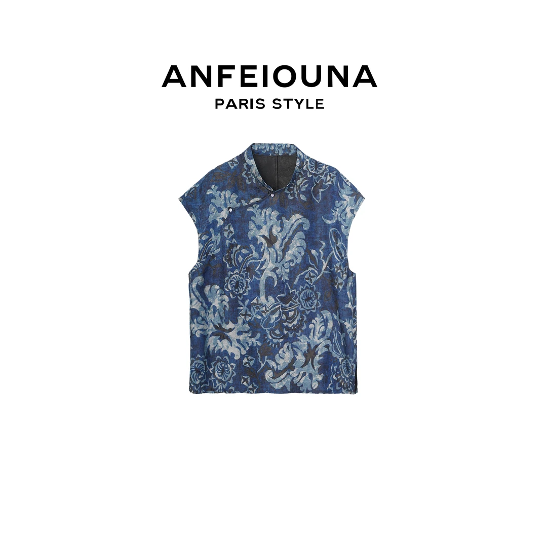 2025新款国风盘扣印花香云纱桑蚕丝上衣女士3590