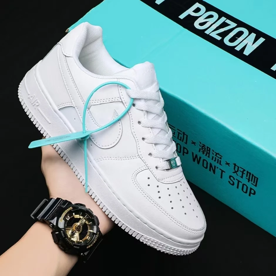 空军一号男鞋正版AF1纯白低帮休闲百搭板鞋男女学生情侣款小白鞋