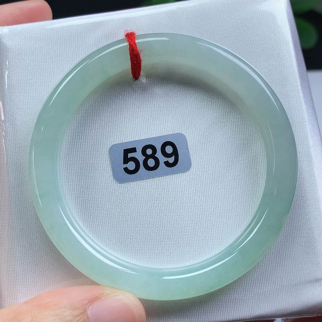 未镶嵌手镯翡翠50.8圈口葡萄肉色美人条589
