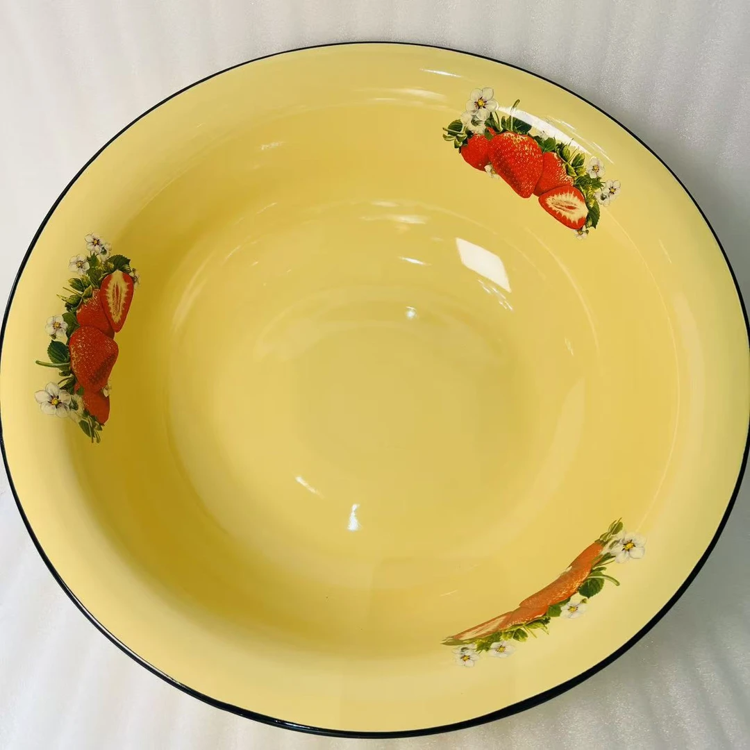 俄罗斯原装进口怀旧复古圆形搪瓷盆厨房和面盆家用《16升》