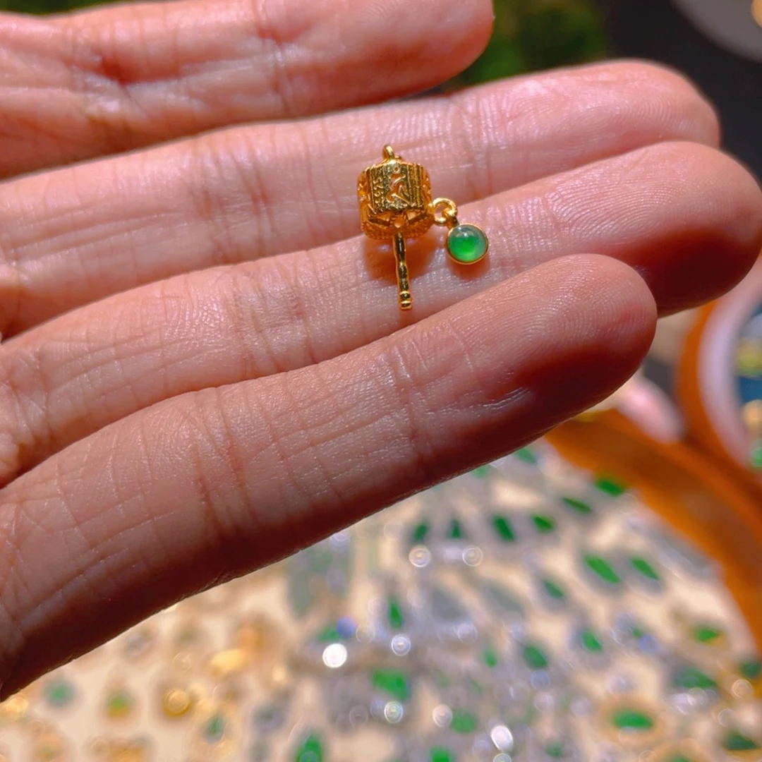 翡翠银S925镶嵌吊坠(不含链)