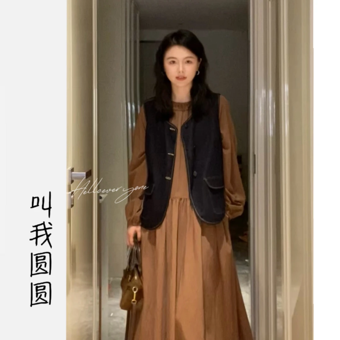 圆圆 【双生花】双面穿复古法式小众设计感马甲 YY 11544