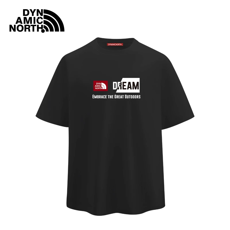 动感北面纯棉男士t恤短袖冰感夏季小白T男女同款轻奢痞帅男装短袖