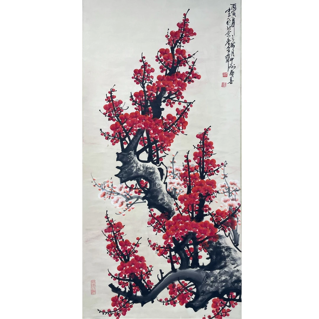 王成喜 梅花立轴 136*68cm 约 8.3平尺