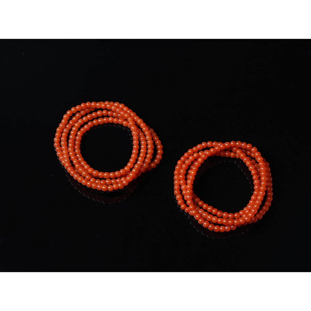 保山南红原矿无胶苹果圆长串约4.5mm多样性发货发其一11250501-11