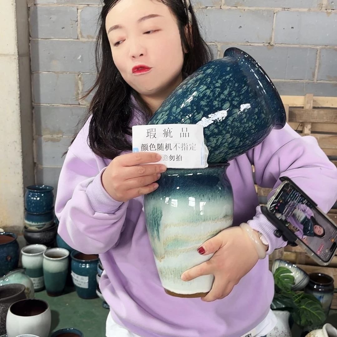 瑕疵两个高24/17红陶